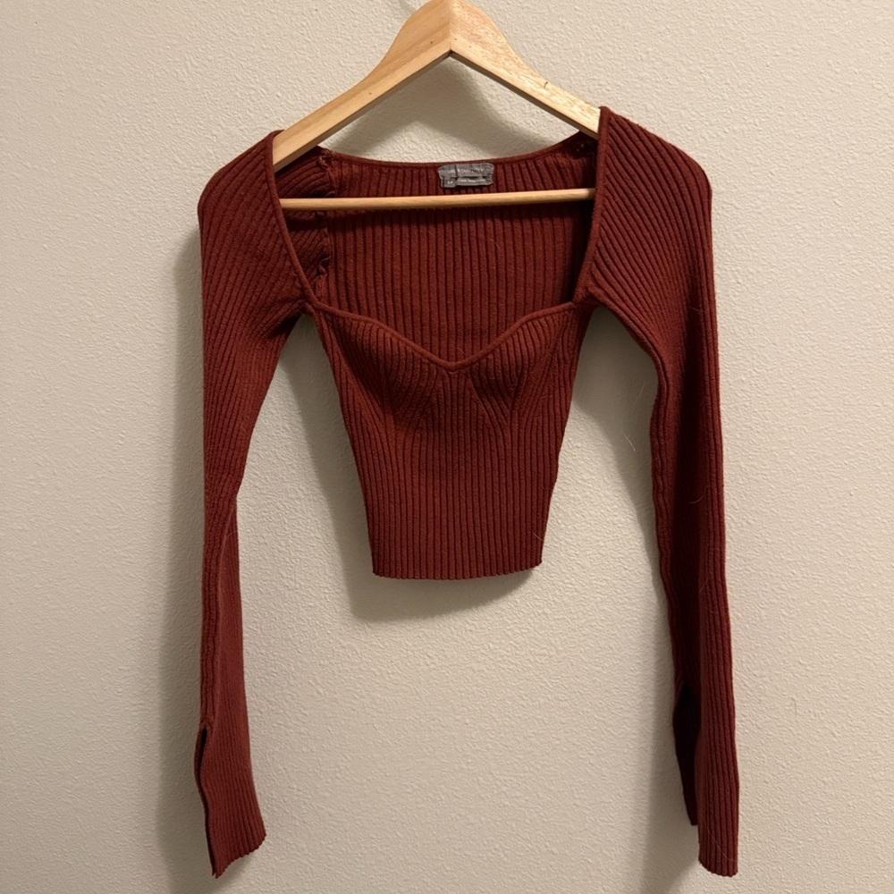 Urban Outfitters Juliet Portrait Sweater In Maroon - S - Picture 3 of 5